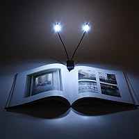 Vista 7 de Luz de soporte de música recargable, luz de lectura con clip de 8 LED, lámpara de libro de 3 niveles de brillo de protección ocular para orquesta
