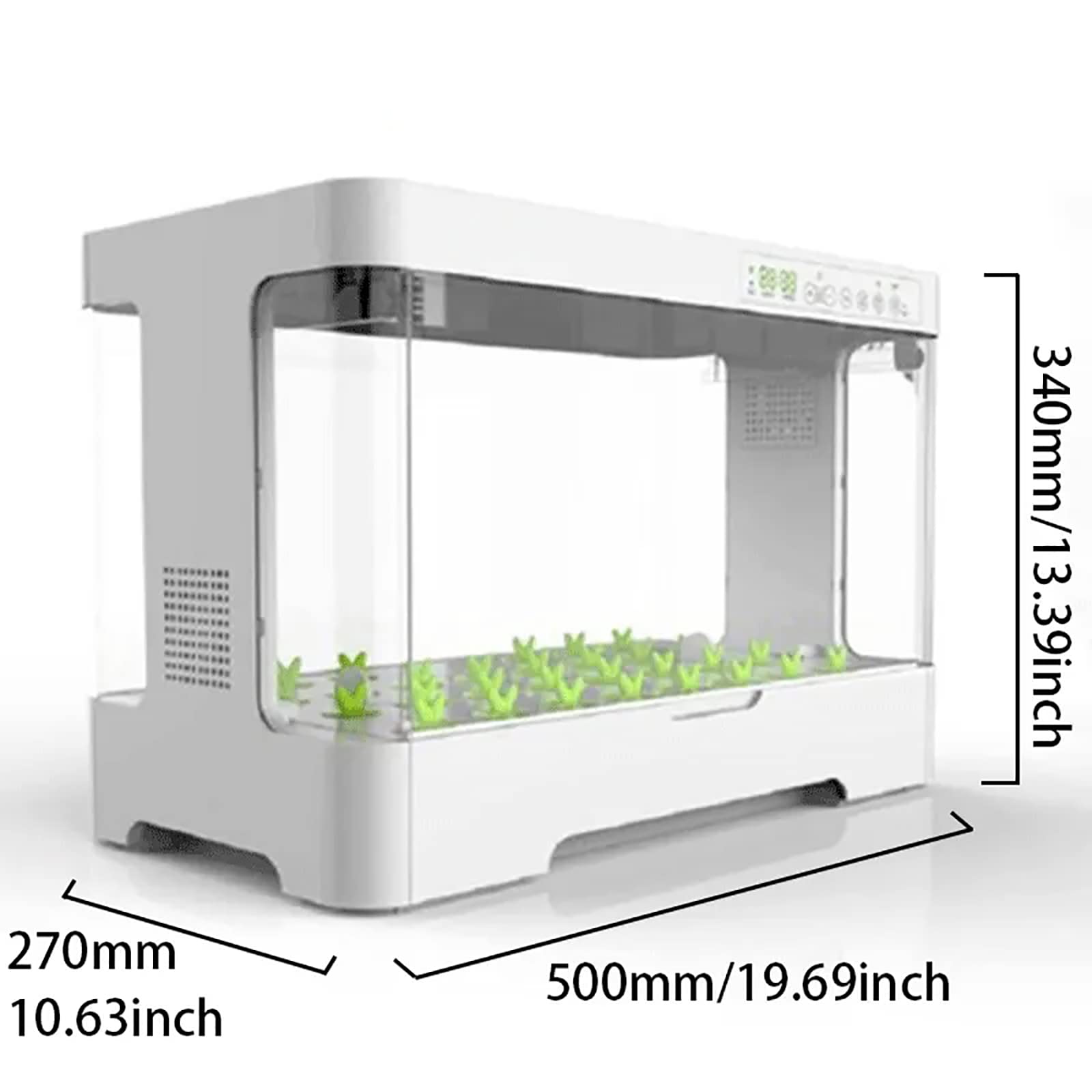 Sistema de cultivo hidropónico automático, maceta pequeña de cultivo sin suelo, con luz LED de crecimiento y control inteligente de temperatura, kit de germinación de plantas, para cocina casera, do