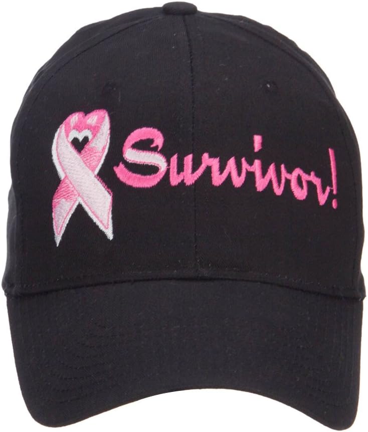 Breast Cancer Survivor Embroidered Cotton Cap