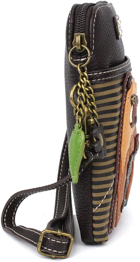CHALA Wilderness Animal Collection Cell Phone Crossbody Purse-Women PU Leather/Canvas Multicolor Handbag w/Adjustable Strap - Image 3