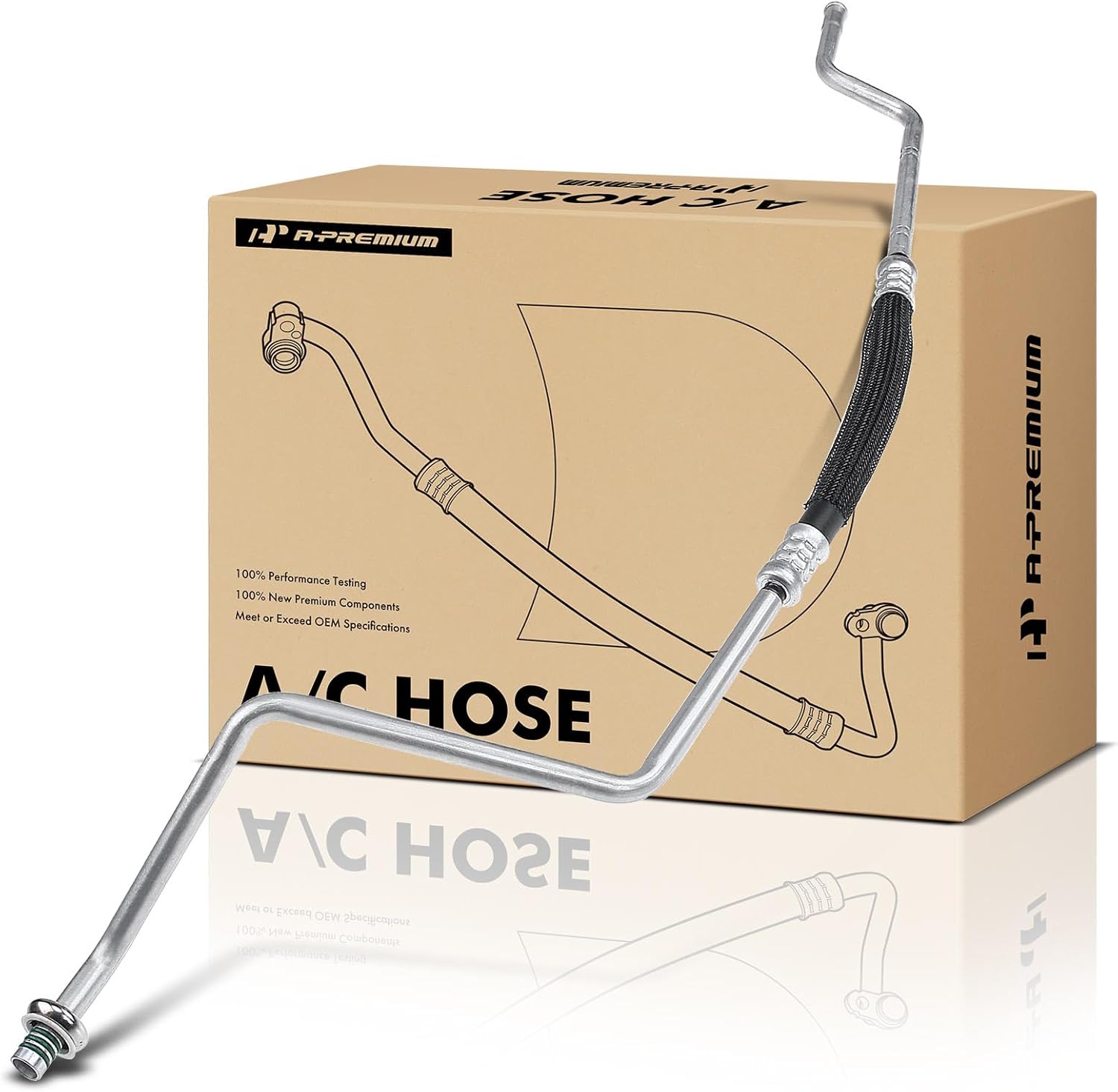 A-Premium A/C Liquid Line Hose Assembly Compatible with Ford Mustang, 1994 1995, 3.8L 5.0L 5.8L, Petrol, Condenser to Evap, w/Orifice Tube
