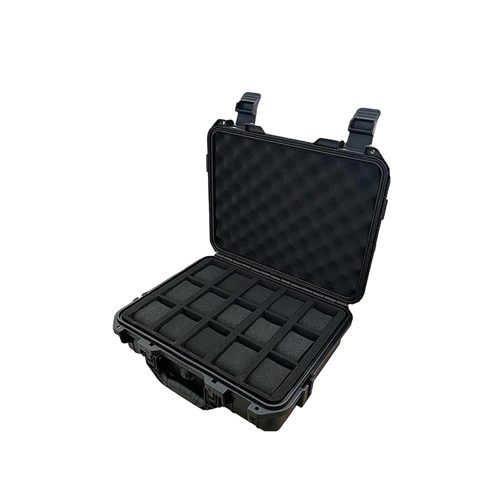 Perfeclan Étui de Transport pour Montre, Compartiment de Protection Compact, 15 emplacements, Anti-poussière, avec Boucle de Verrouillage, étui de Rangement de
