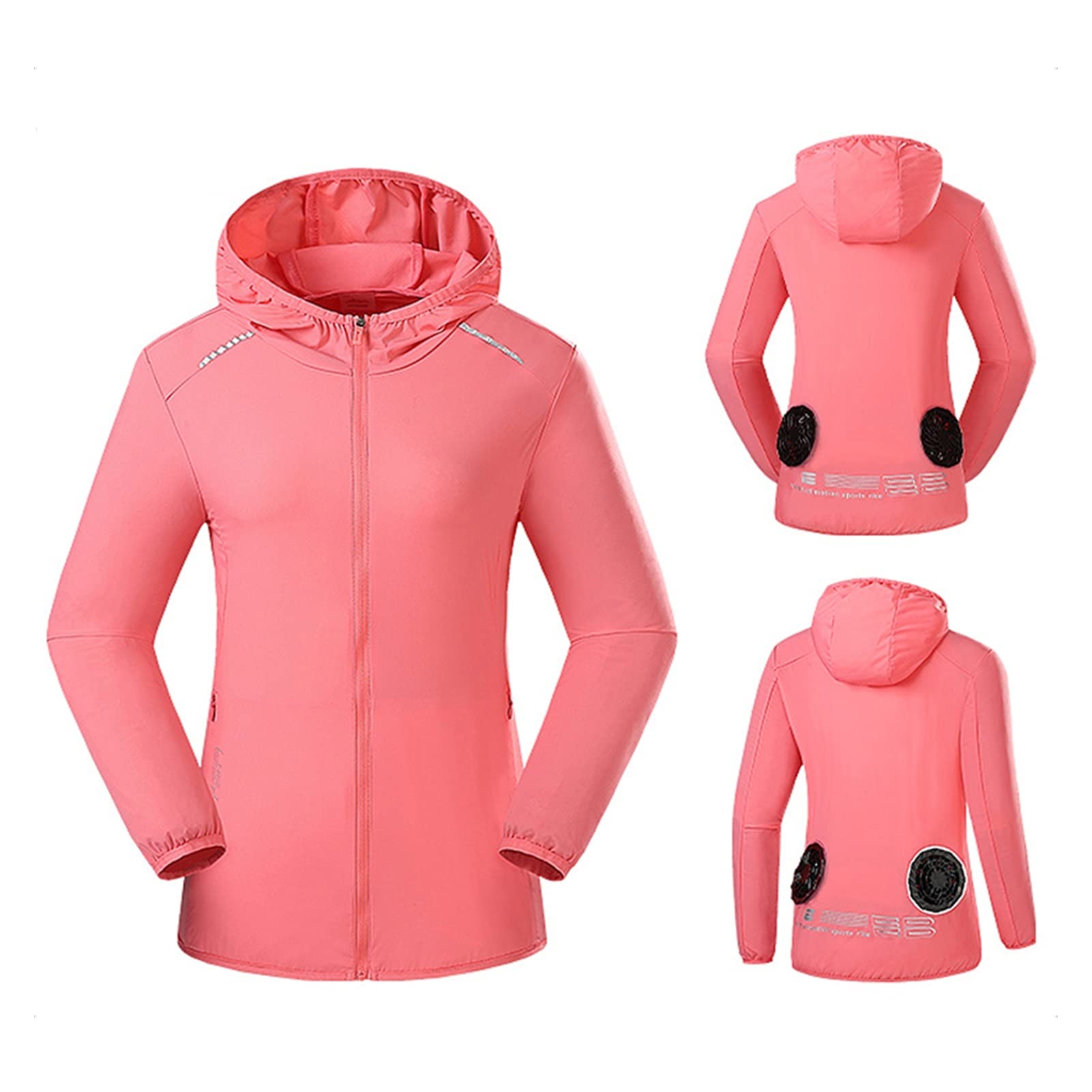 Chłodzenie Wentylatory letnie Chłodzenie Kurtki Klimatyzacja Klimatyzacja Lodowa Fajne Płaszcze Kobiety Słońce Piesze wycieczki Light Odzież (Color : Light Green, Size : Asian Size 4XL)