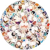 50 Unique Sexy Hentai Stickers Hentaii Stickers Adult Anime Decals with HD Waterproof PVC, for Phone Cases, Laptops & More (2-2.7IN)