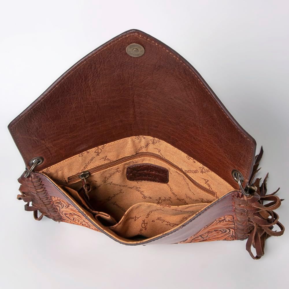 American Darling Envelope Hand Tooled Genuine Leather Women Bag Western Handbag Purse | for Cute