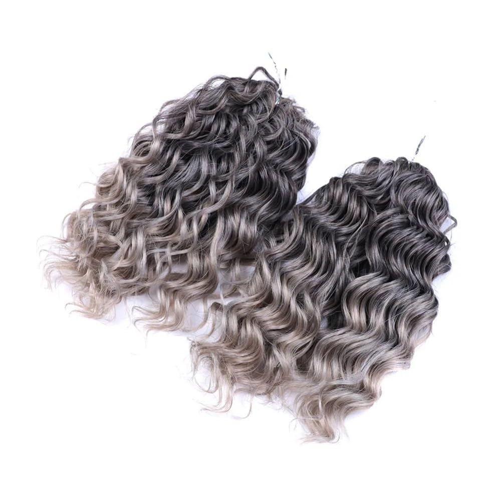 Chignon Finto per Capelli Capelli sintetici ricci afro ricci all'uncinetto, trecce all'uncinetto, estensione dei capelli intrecciati da 10 pollici Hair Accessories(PINK)