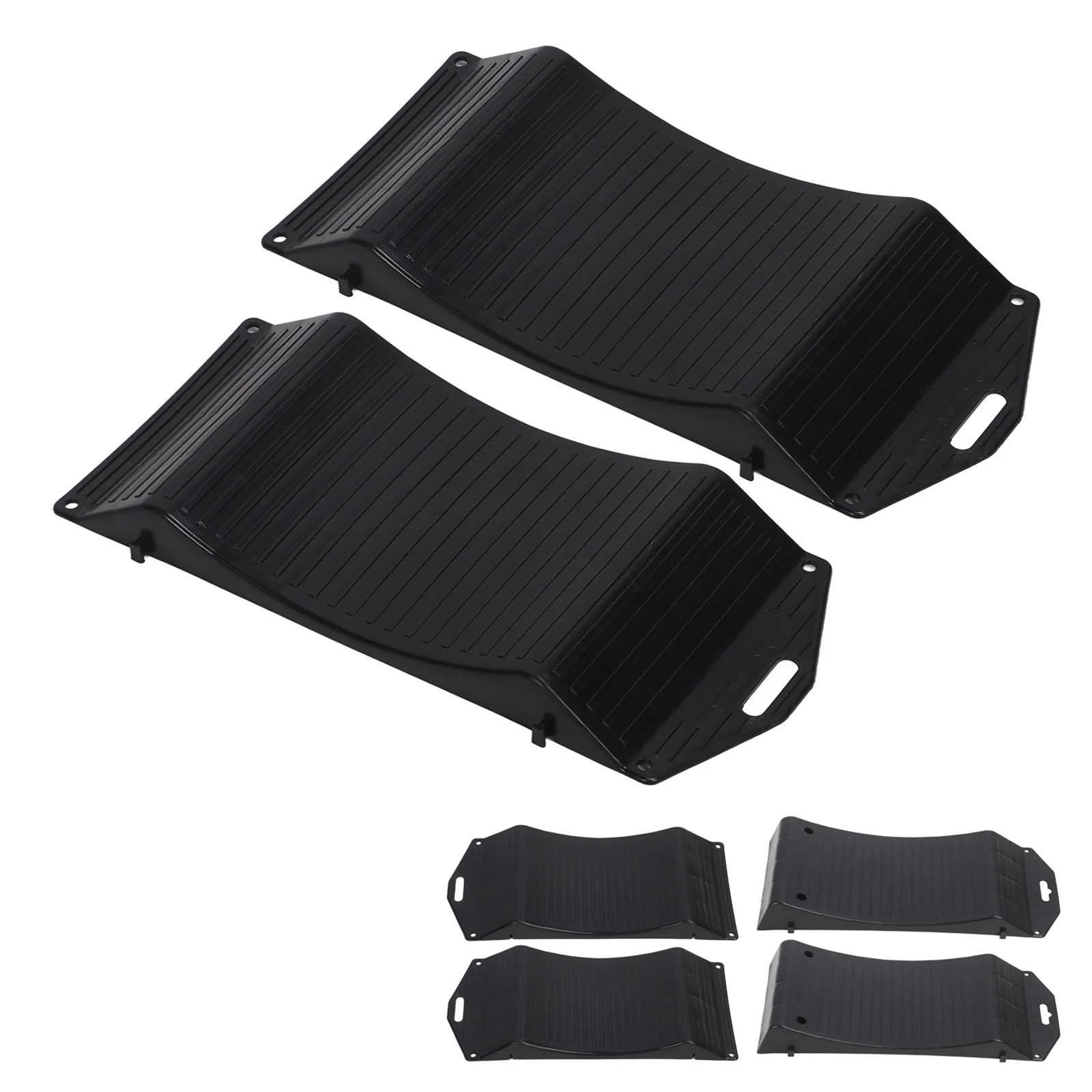 Auffahrkeile für Wohnmobil 2 stücke Auto Reifen Rad Rampen Proof Heavy Duty Einfache Verwendung Saver for RV Zubehör(17.48x7.67x1.37in)