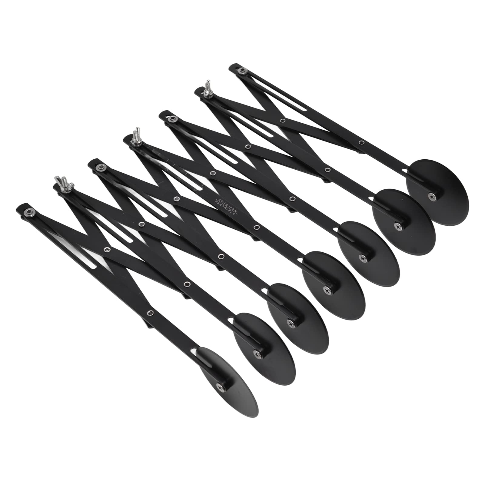 Hidyliu Coupe-Pâtisserie Inox Couteau à Pâte Multi-roues Extensible pour Pâtisserie et Pizza 1 unité (7 tours)
