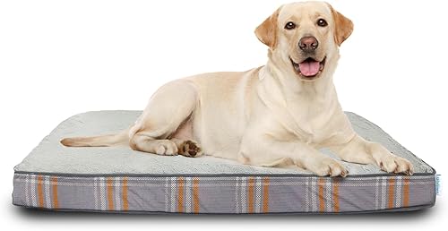 Cama ortopédica para perros medianos, cama de almohada para perros con funda extraíble lavable para jaula de huevos, alfombrilla de cama de espuma