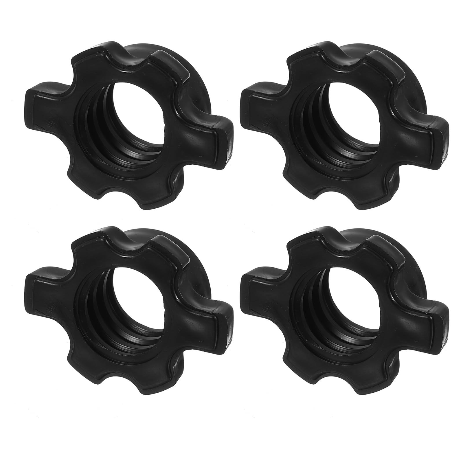 4 Chiusure A Stella Per Bilanciere 25mm - Dadi Esagonali Antiscivolo Per Manubri E Pesi - Foto 3