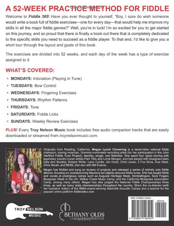 Fiddle 365: 52 Weeks of Daily Exercises--Celtic, Country, Bluegrass, and Old-Time Fiddle + FREE Audio! (Music 365) - Image 2
