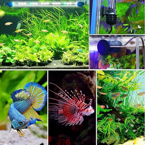 Image of Submersible Aquarium Light Underwater Fish Tank Light with Timer Auto On /Off, LED Aquarium Light Bar 3 Light Modes Dimmer Adjustable Brightness,15.3inch (with Timer&dimmer)