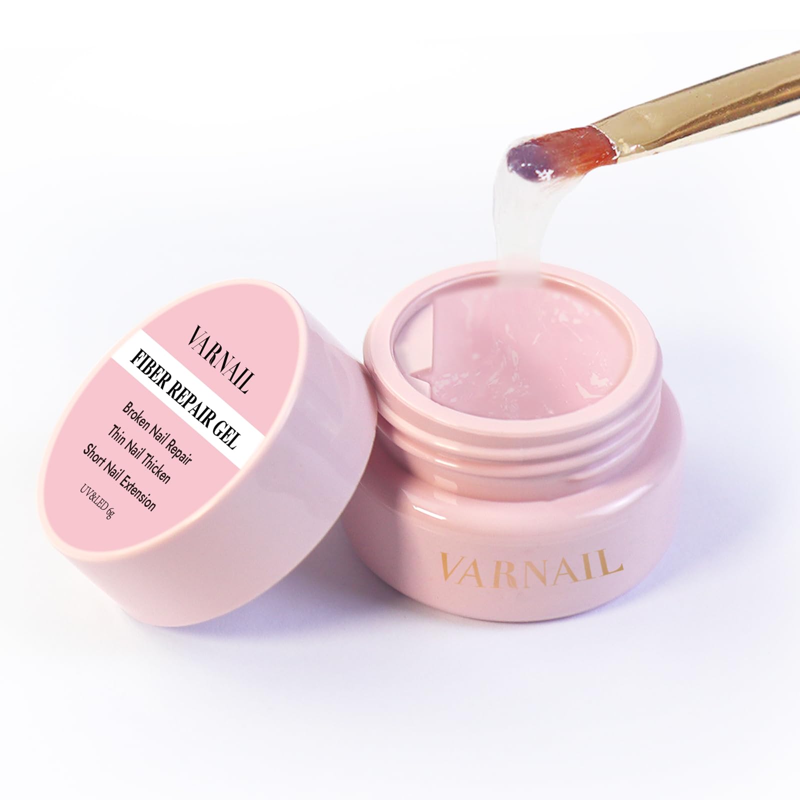 Nail Repair Gel for Broken Cracked Split Weak Nails, Tough Fiber Quick Fix Transparent Repair Gel, for Strengthen Nail Extension