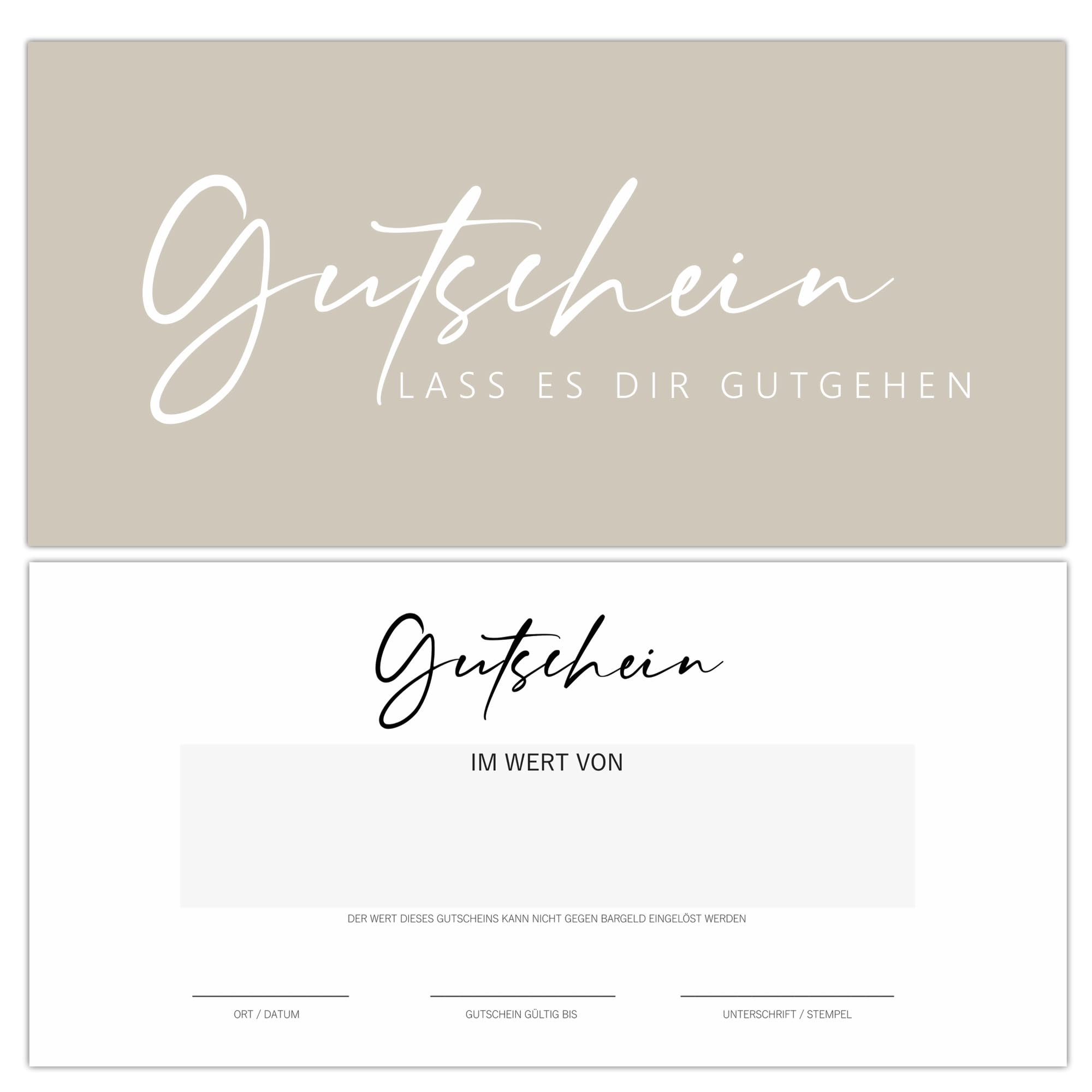 Gutscheine 40er Set als Blankovorlage zum Ausfüllen für Dienstleistungen und Geschäfte wie Friseur, Massage, Kosmetik etc. Gutscheinkarte, Geschenkgutschein