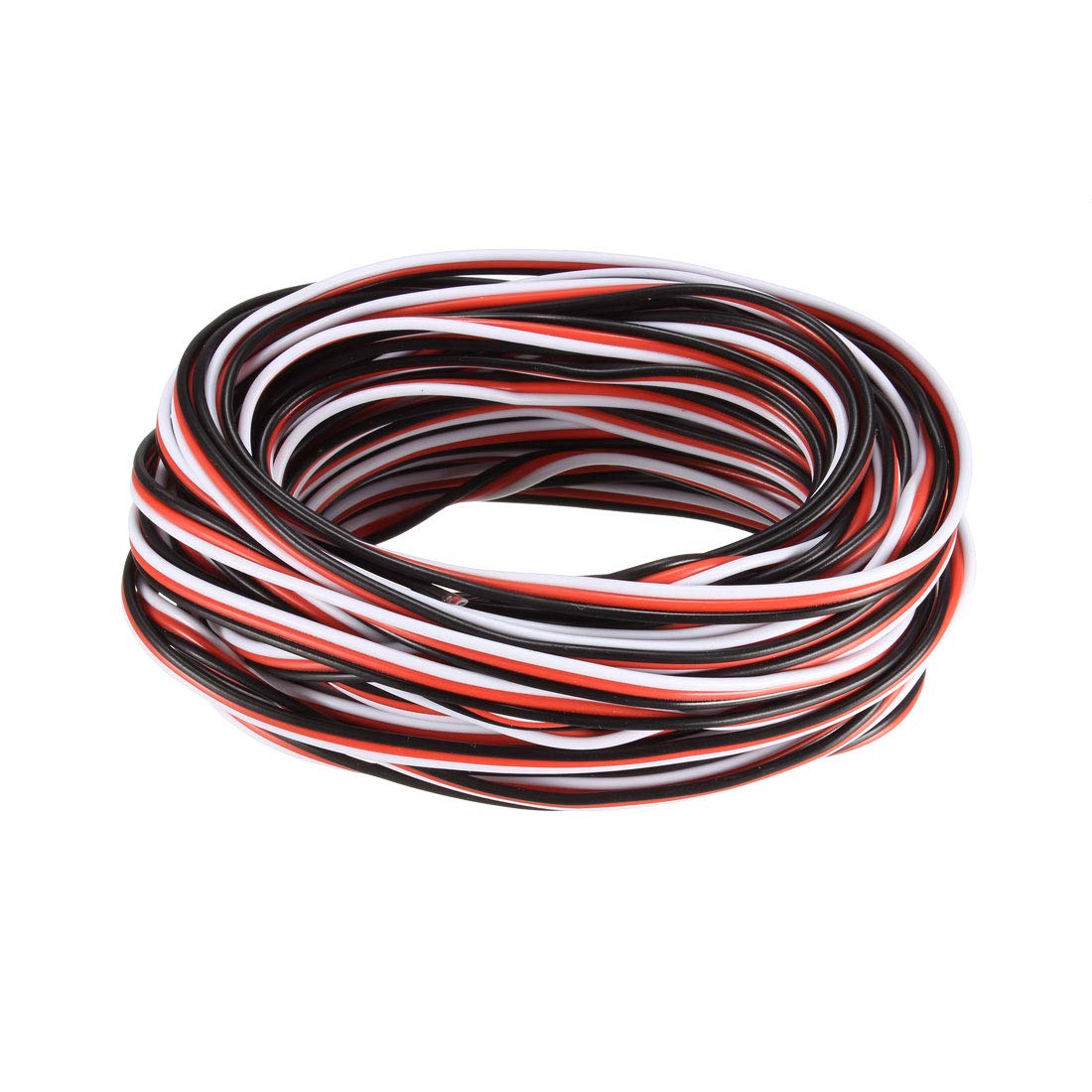 Câble Servo 28 AWG – 8,5 Mètres – 30 Conducteurs – Noir/Rouge/Blanc – Pour Récepteurs Et Servos Futaba/JR – DIY Et Modélisme