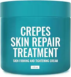 Creme crepes para pele envelhecida, tratamento reparador de pele crepes, creme firmador com ácido hialurônico e manteiga de karité para hidratar profundamente e apertar a secagem enrugada