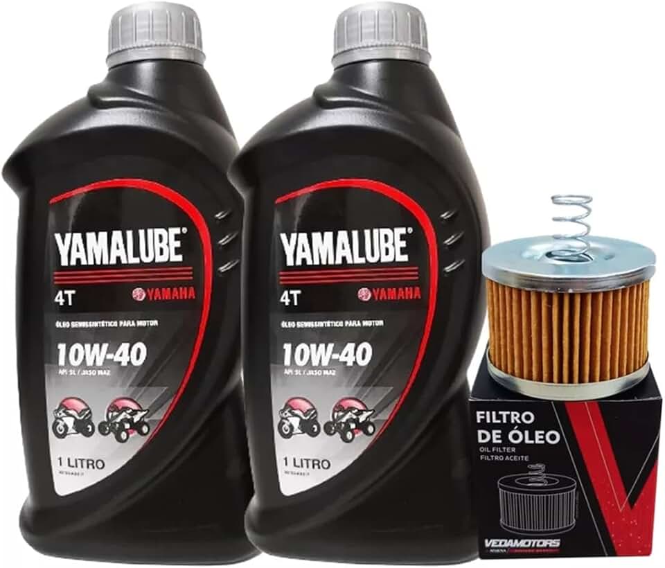 Kit factor Crosser 150 Óleo Yamalube 10w40 02 Litros + Filtro - Troca de Óleo