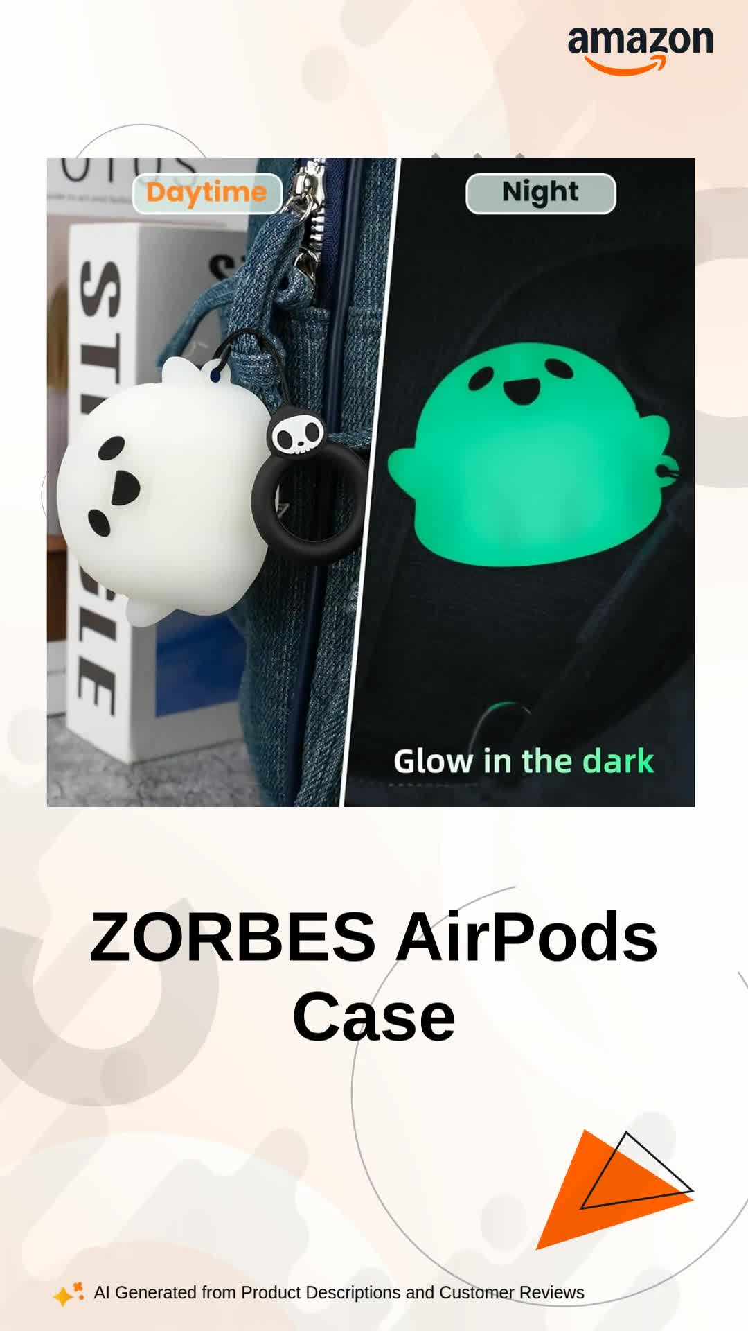 ZORBES ® for AirPods 4 Case Cover 2024, [Glow in The Dark] Cute