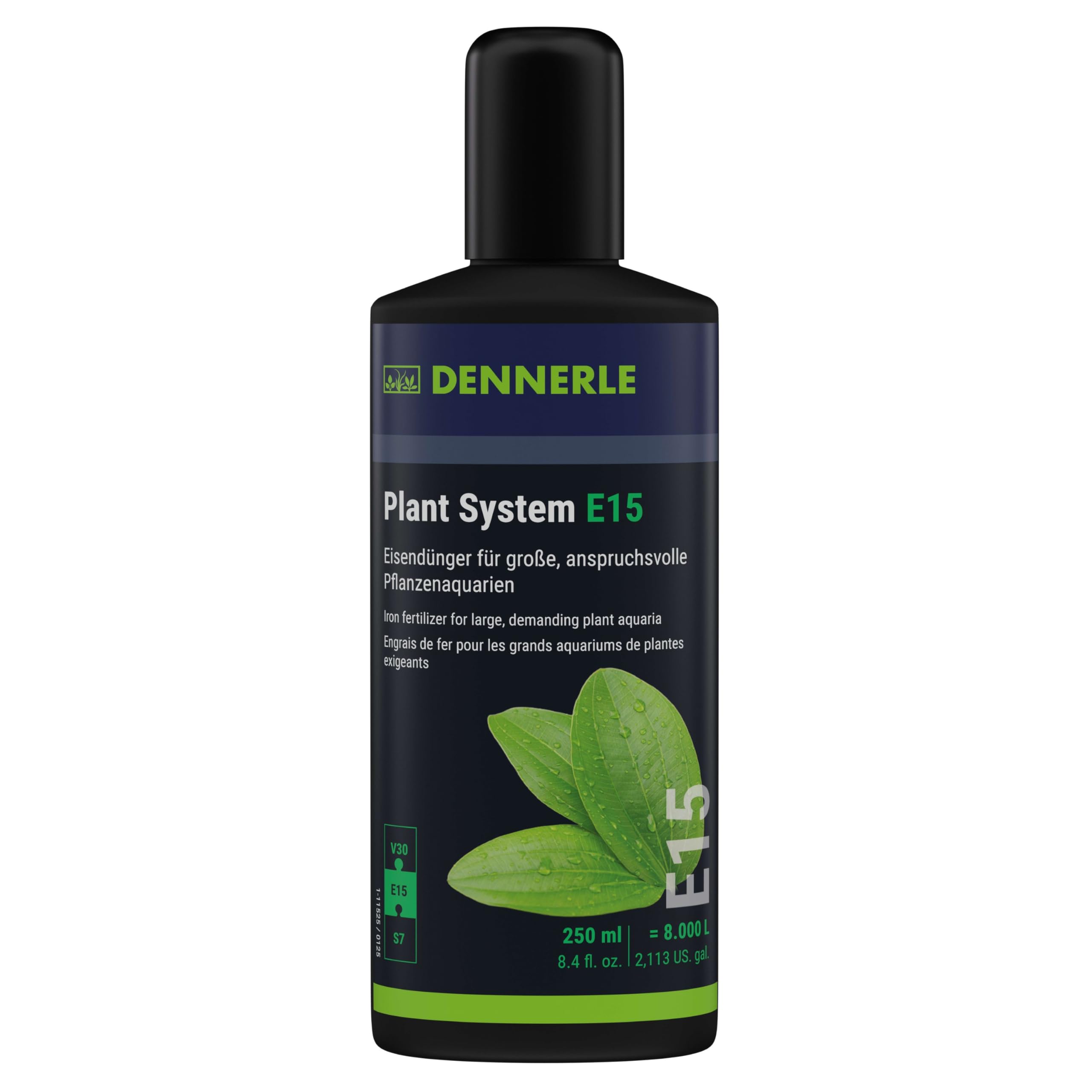 Dennerle Plant System E15, 250 ml - Flüssiger Eisendünger | Für Wasserpflanzen im Aquarium, gezielte Eisenversorgung, 250 ml