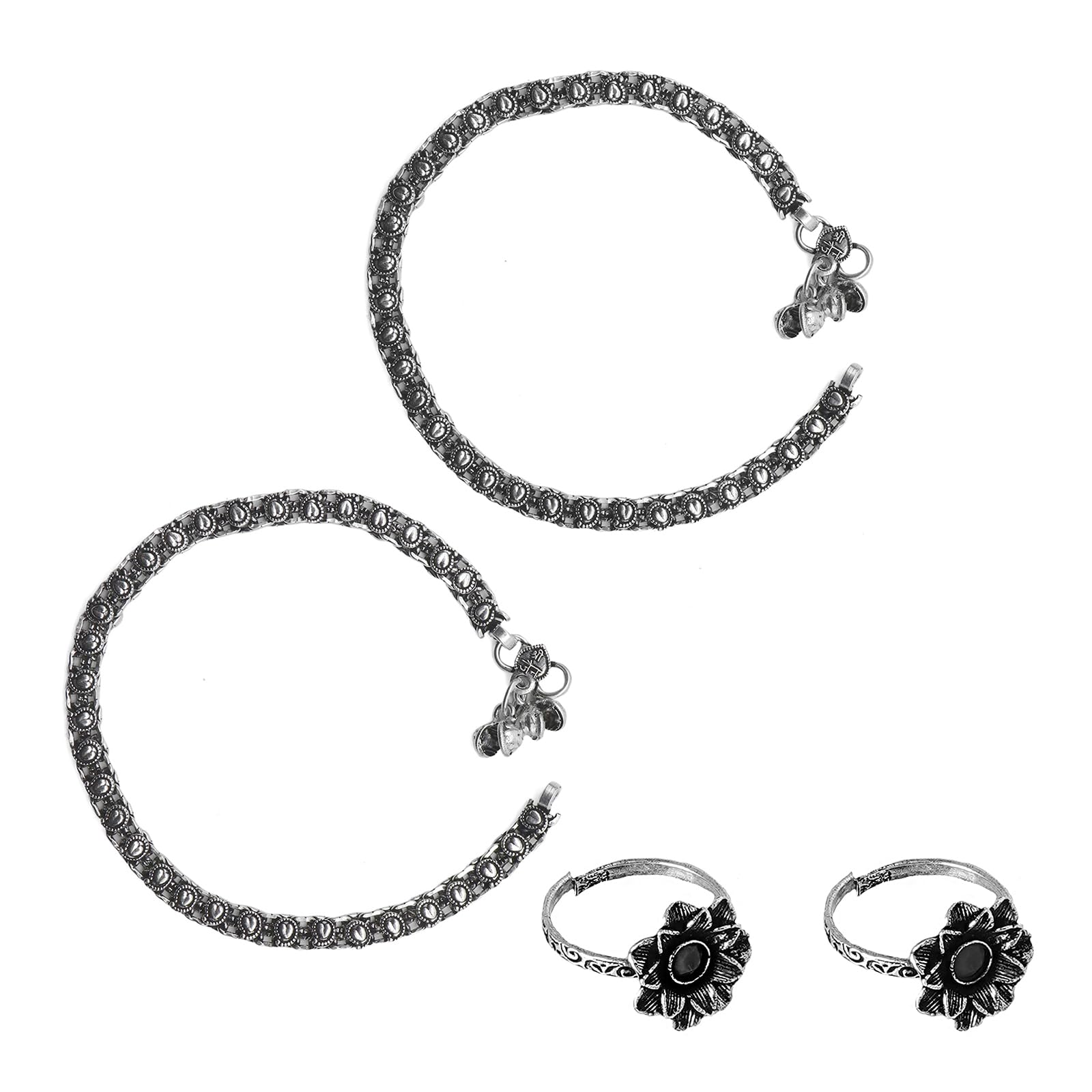 teejh Niru Set Of Anklet and Toe Ring-picture-32