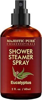 MAJESTIC PURE Eucalyptus Shower Steamer Spray - Aromatherapy Shower Spray - 100% Pure Eucalyptus Essential Oil - Eucalyptus Shower Spray Aromatherapy Mist - Spa with Room Spray Aromatherapy - 2fl oz