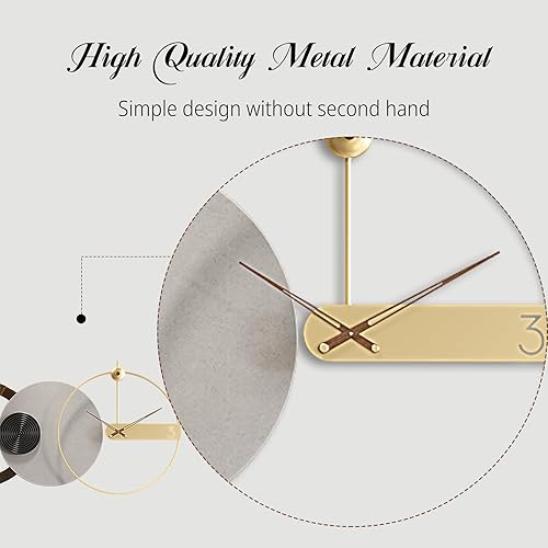 Miniatura 2 de Reloj de pared moderno, reloj de pared grande, decorativo, funciona con pilas, para sala de estar, estilo europeo, relojes grandes silenciosos sin