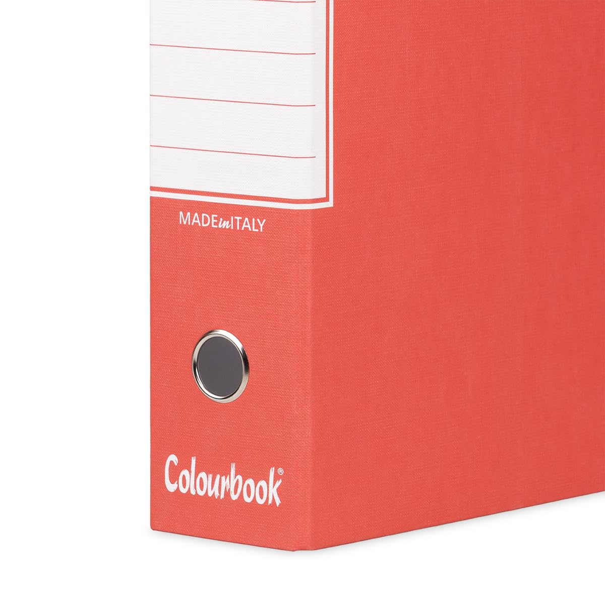 Colourbook Set 6 Registratori Con Custodia Rossi, Faldoni Ufficio A4 Dorso 8 Cm, Raccoglitori Documenti In Cartone, Meccanismo A Leva 2 Anelli, Per Archivio Casa E Lavoro