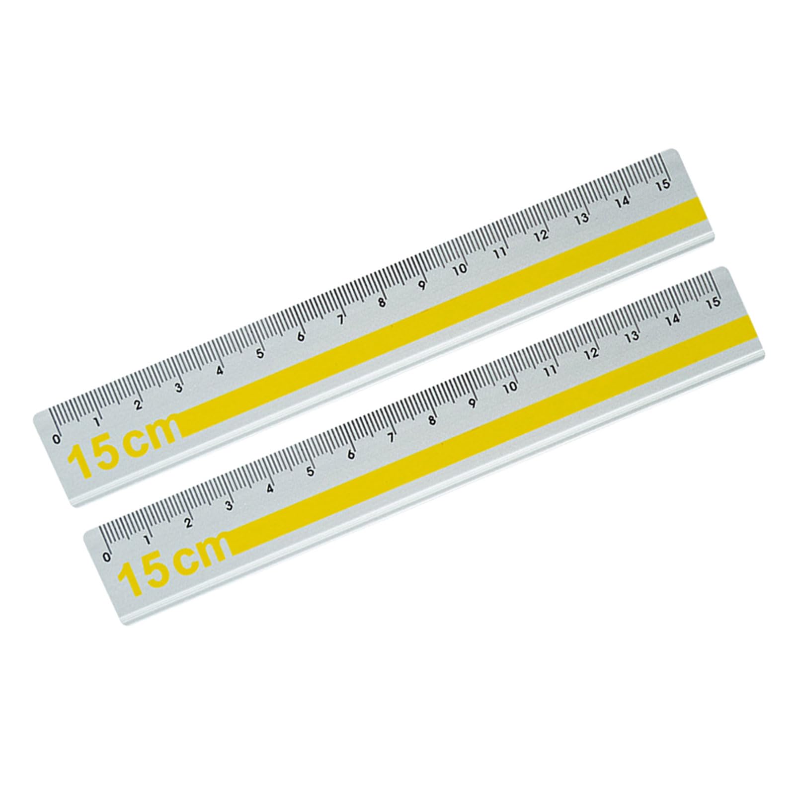 15cm Aluminum Rulers, Anti-Scratch & High-Visibility Markings for Technical Drawings, Art Lightweight Ruler