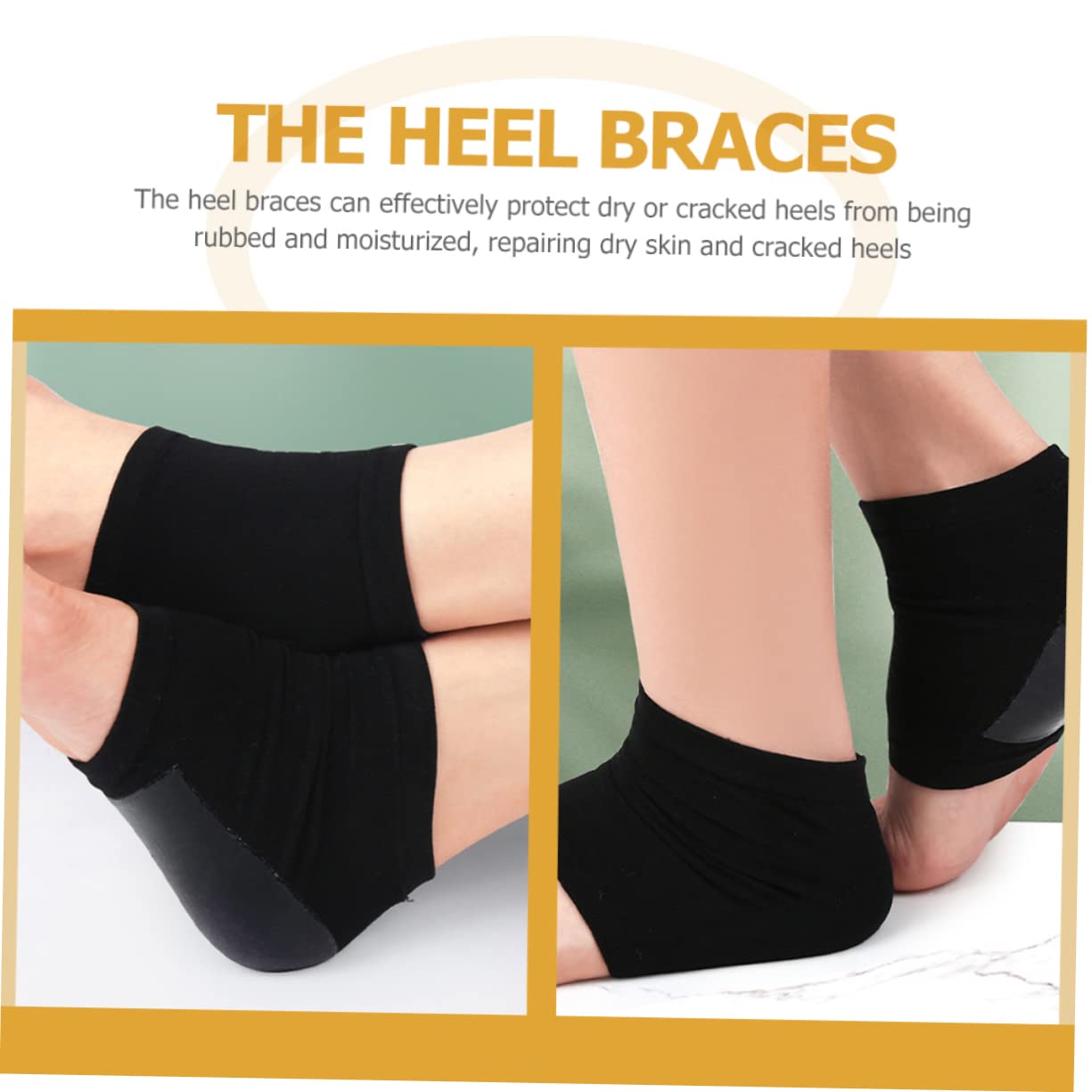 Healeved Shoe Bottom Protectors Heel Inserts for Women 2 Pack Replaceable Heel Socks Winter Foot Socks