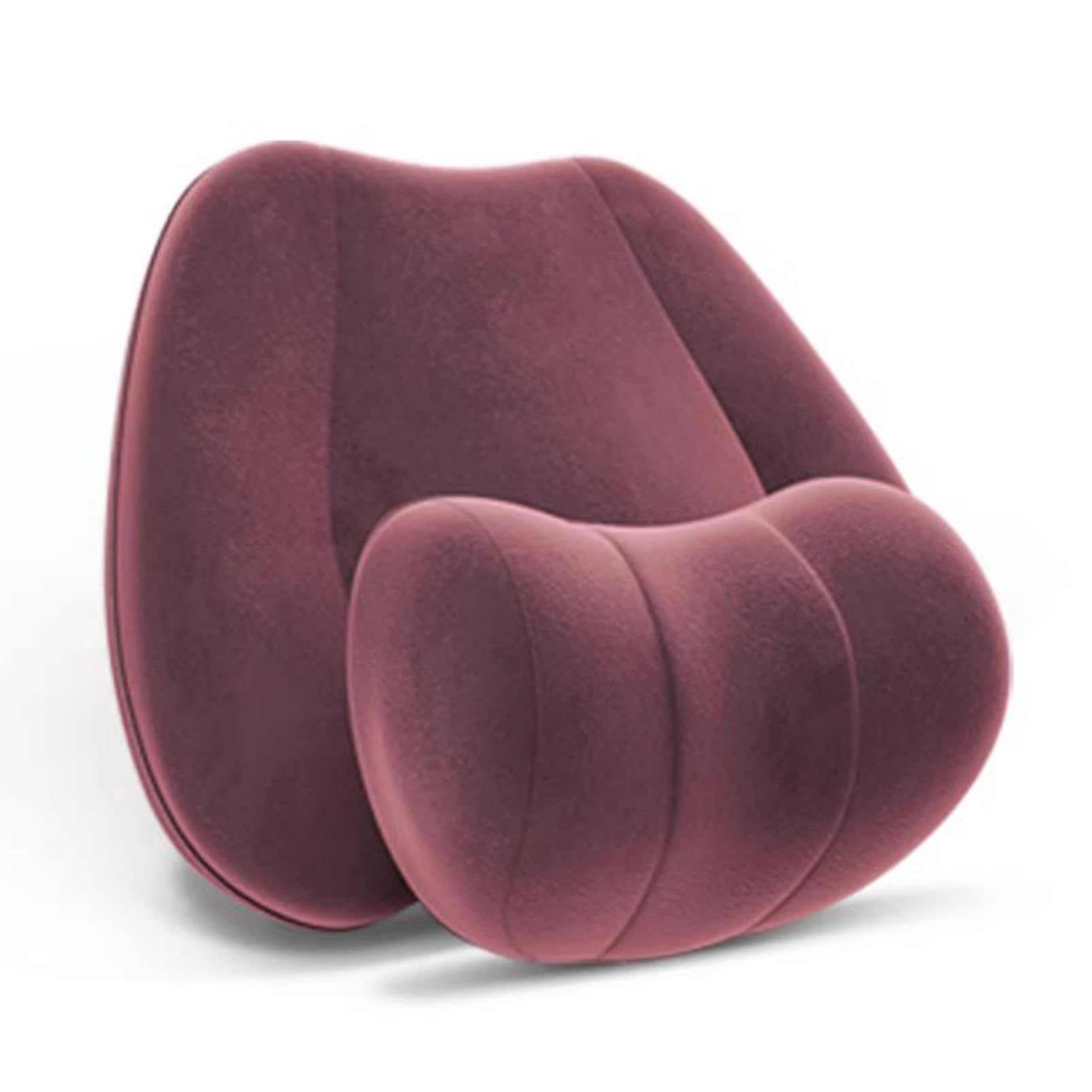 Cuscino lombare, Sostegno ergonomico per la schiena, Cuscino per la casa, l'ufficio, l'auto, viaggio, Allevia e previeni il dolore alla schiena,Rosso