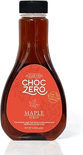 ChocZero's Maple Syrup. Sugar free, Low Carb, Sugar Alcohol free, Gluten Free, No preservatives, Non-GMO. Dessert and Brea...