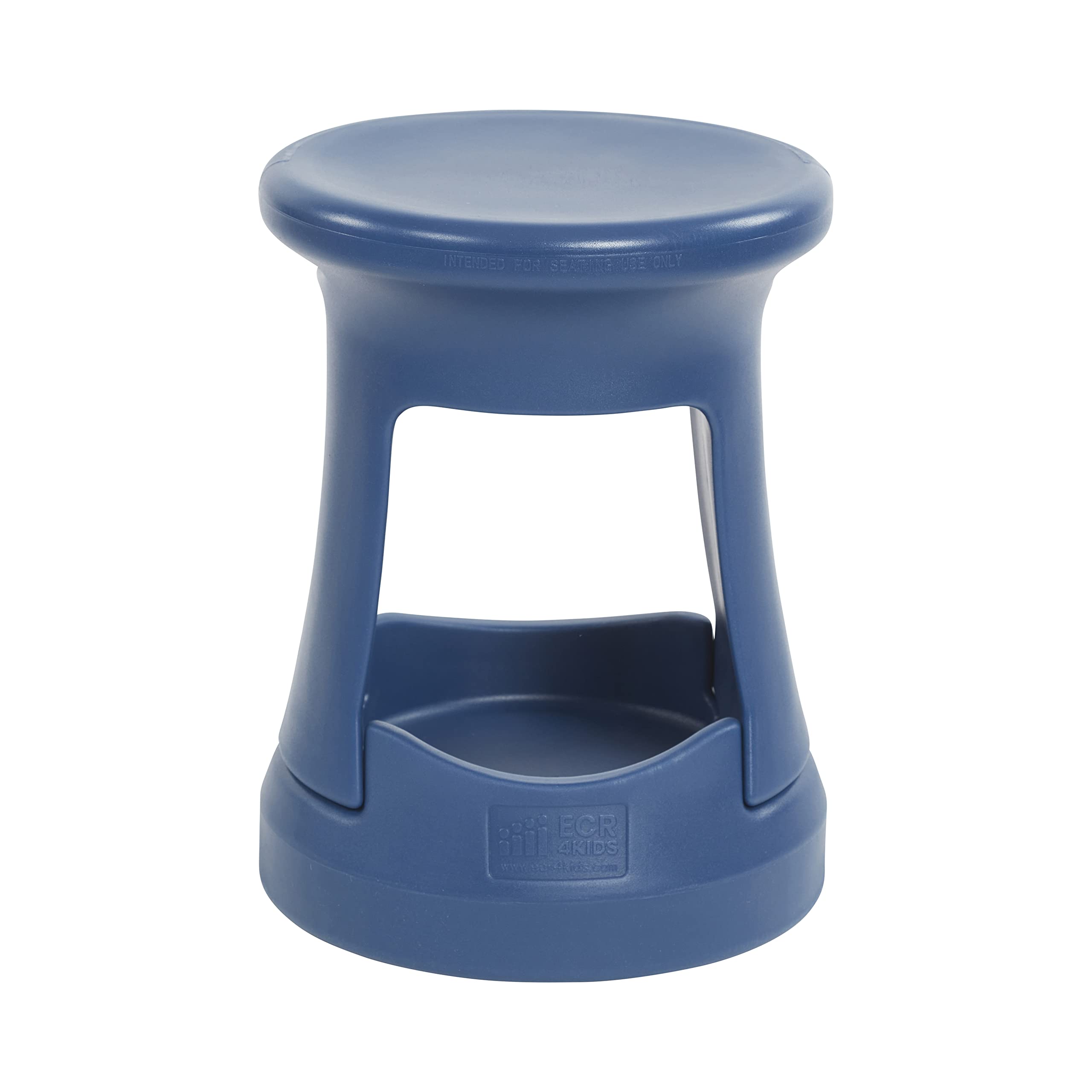 ECR4Kids Storage Wobble Stool, 18in Seat Height, Active Seating, Navy