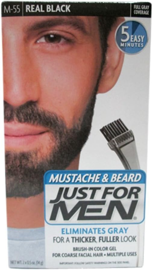 Mustache & Beard #M-55 Real Black Color Gel (2 Pack)