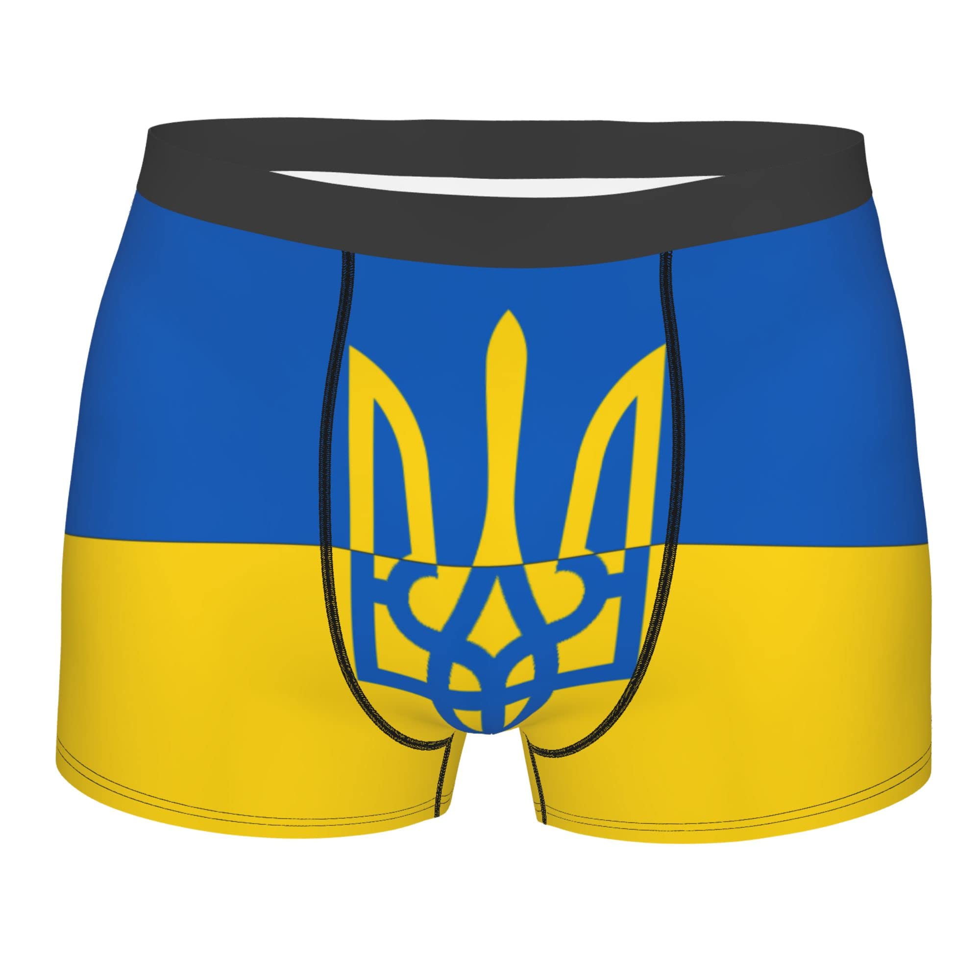 Djngn Men's As Pic Ukrainian Flag Ukraine New Underwear Breathable Stretch Boxer Briefs Soft Underpants Boxer Leggings