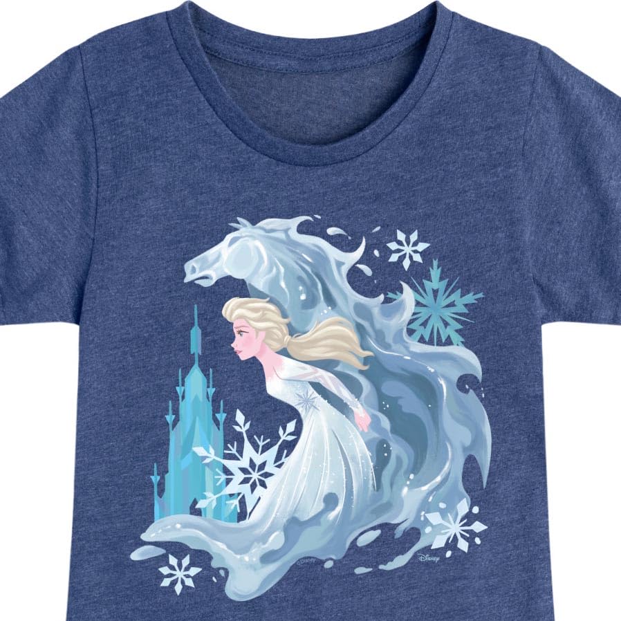 Disney Frozen 2 - Elsa & Winter Frozen Horse - Toddler & Youth Girls Short Sleeve Graphic T-Shirt3