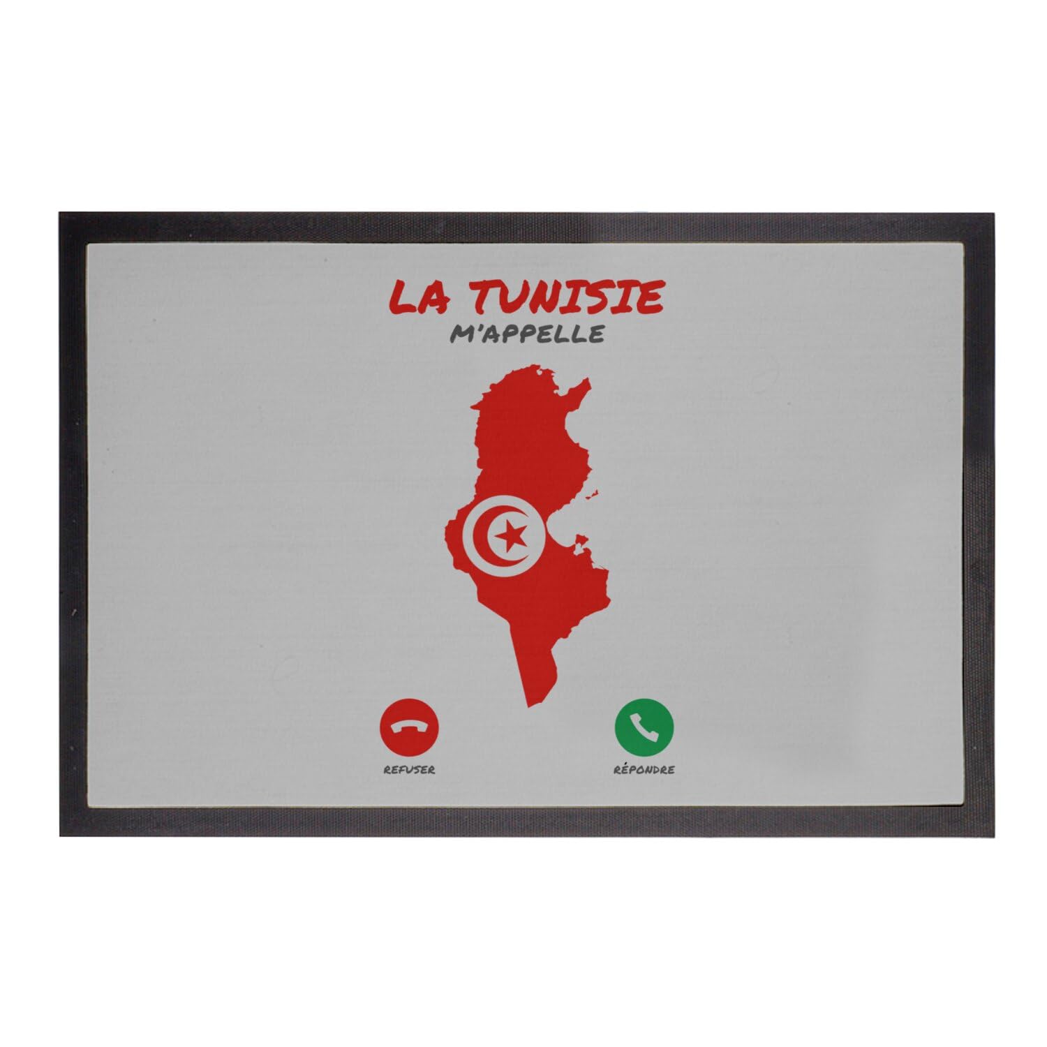 Paillasson Gris Tunisie 60x40cm pour stopper la saleté et décorer votre entrée