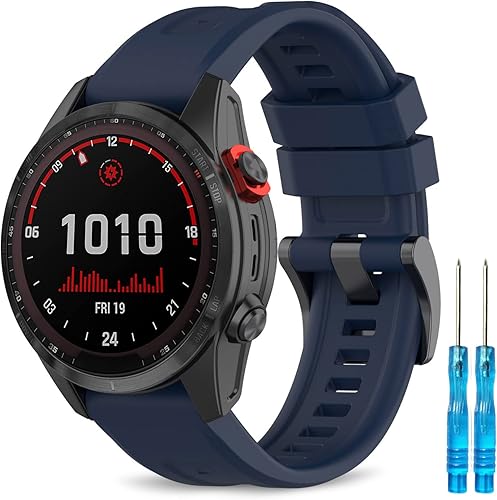 Watch Band Compatible for Garmin Fenix 7XFenix 6XFenix 5XFenix 5X PlusFenix 6XFenix 6X Pro Soft Silicone Sport Watch Strap