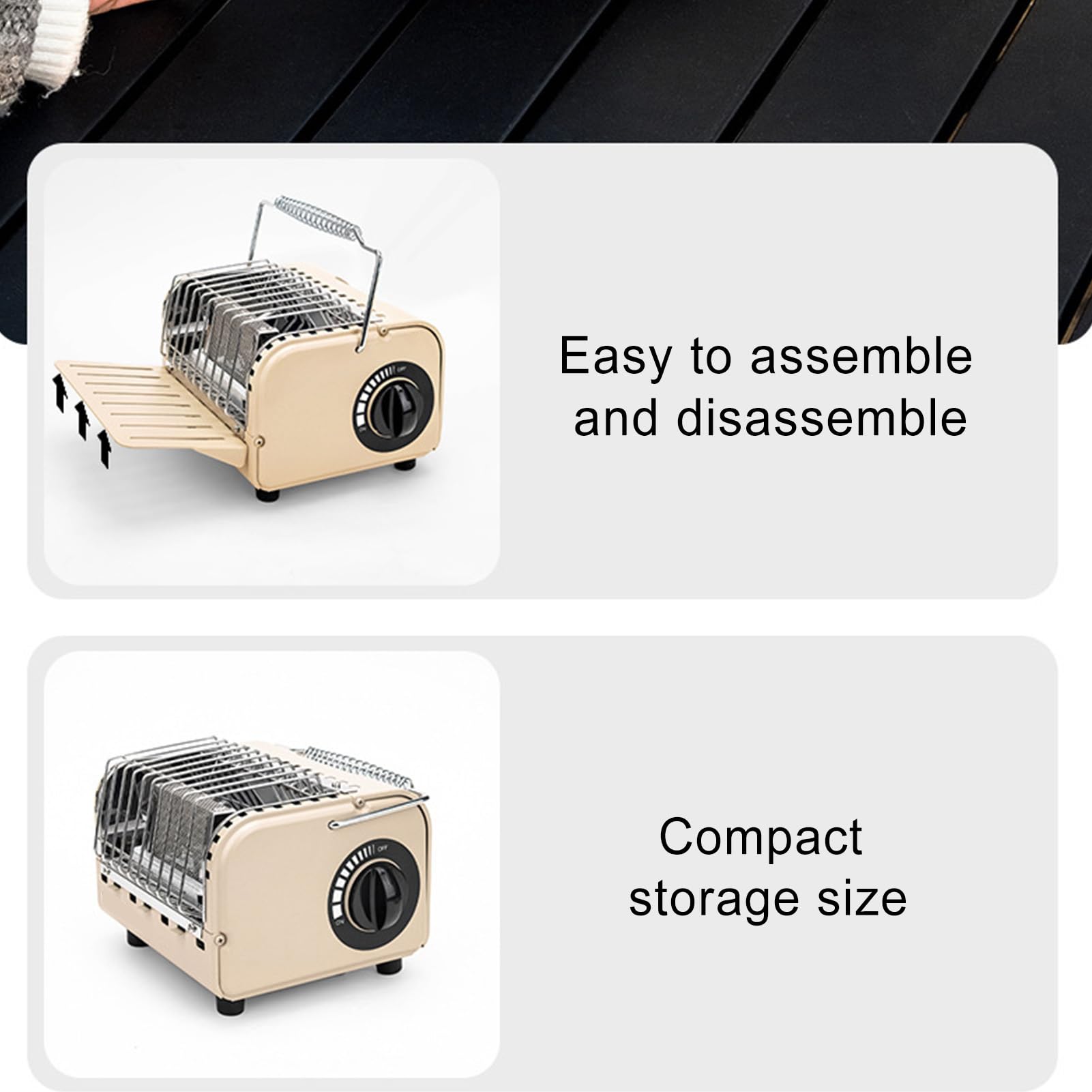 Stufa Per Riscaldamento Della Tenda | 1200W Stufa A Gas Da Picnic Con Borsa Di Stoccaggio,Riscaldatore Portatile Per Escursionismo,Per Campeggio Escursionismo All Aperto Inverno Libero Picnic Viaggio