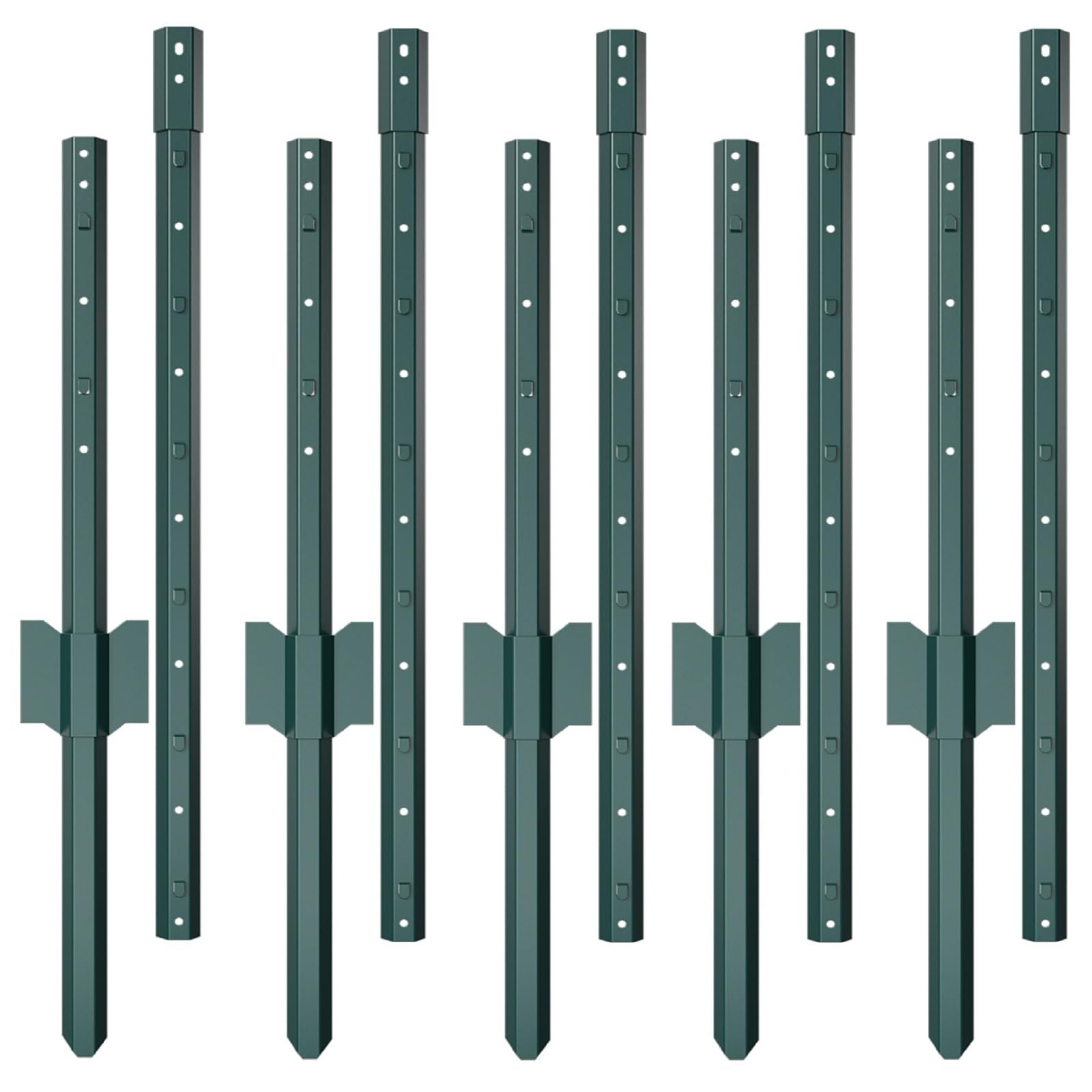 7 Feet Metal Fence Post Splicing Pack of 10