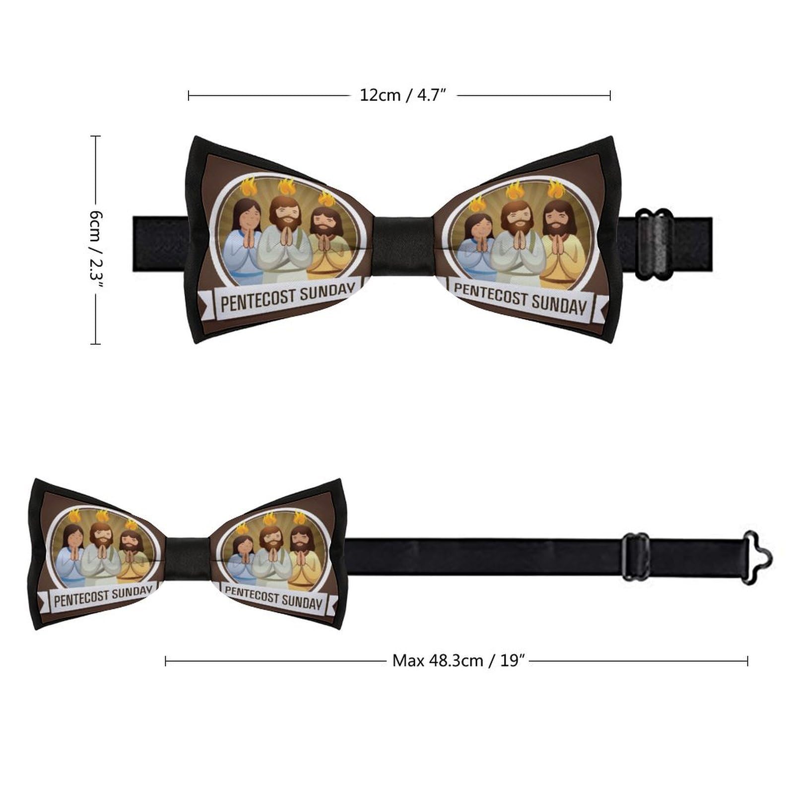 JYYAU Shavout Pentecost Bow Tie Adjustable Necktie For Men Business Fashion Pre-tied Tie Neckwear Novelty Accessory For Weddings Party Festival