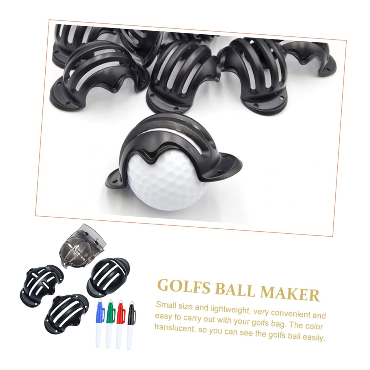ifundom Zeilenzeichnung Set Werkzeug zum Zeichnen von Golflinien Markierungsgolf Golfmarker Linienmarkierung Golf-Tool Markierungsausrichtungswerkzeug Stift malen Zufällige Farbe