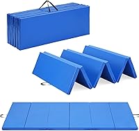 Vista 14 de Colchoneta de gimnasia, 3 x 6 pies, 4 x 8 pies, 2 pulgadas de grosor, plegable, para niños, para gimnasio en casa, ejercicio y juego