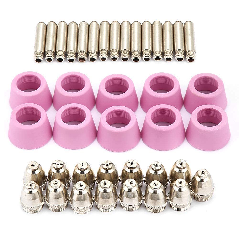 AG60 SG55 Plasmaschneider Schneidbrenner Verbrauchsmaterial Elektroden Düsenbecher Kit (40 Stück/Satz)