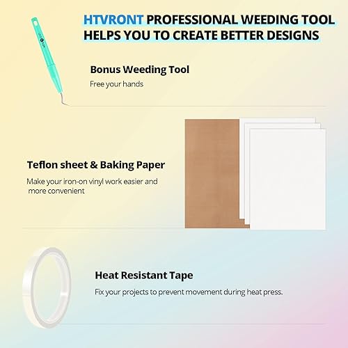 Miniatura 8 de HTVRONT Accesorios automáticos de prensa de calor – 52 piezas de suministros de prensa de calor para máquina de prensa inteligente, kit de inicio