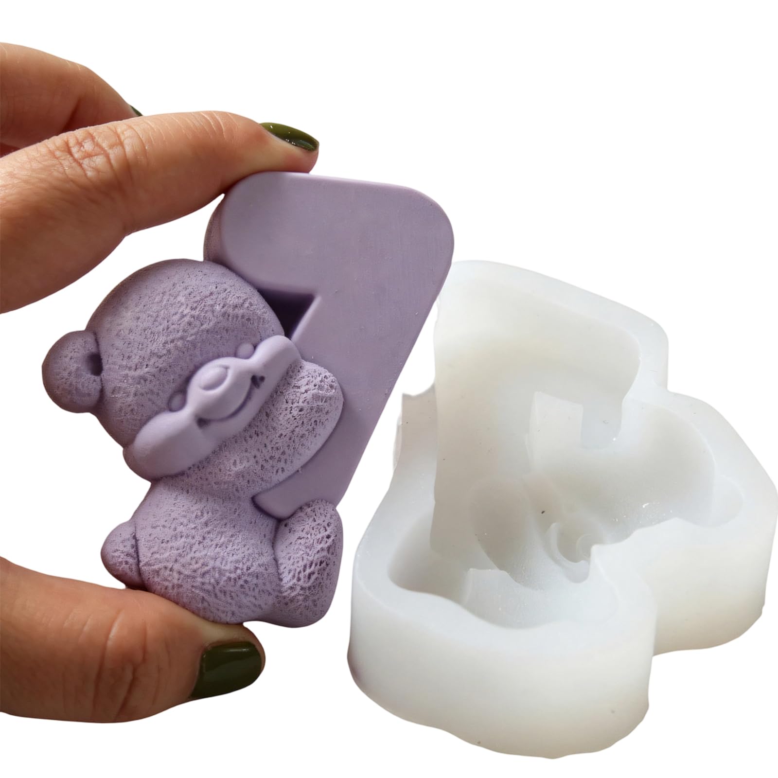 VlHpnpe Sturdy Silicone Birthday in Lovely Bear Shape for Baking Enthusiasts Bear Birthday Silicone