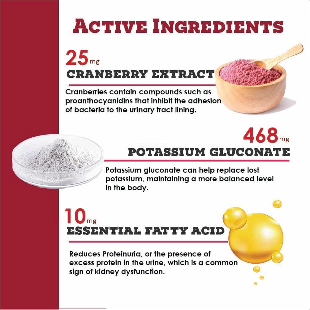 K-Plus Potassium Gluconate Renal Gel Plus Cranberry and EPA for Dogs and Cats - Veterinarian Approved Renal Supplement - Supports Potassium Balance -(3 Pack)