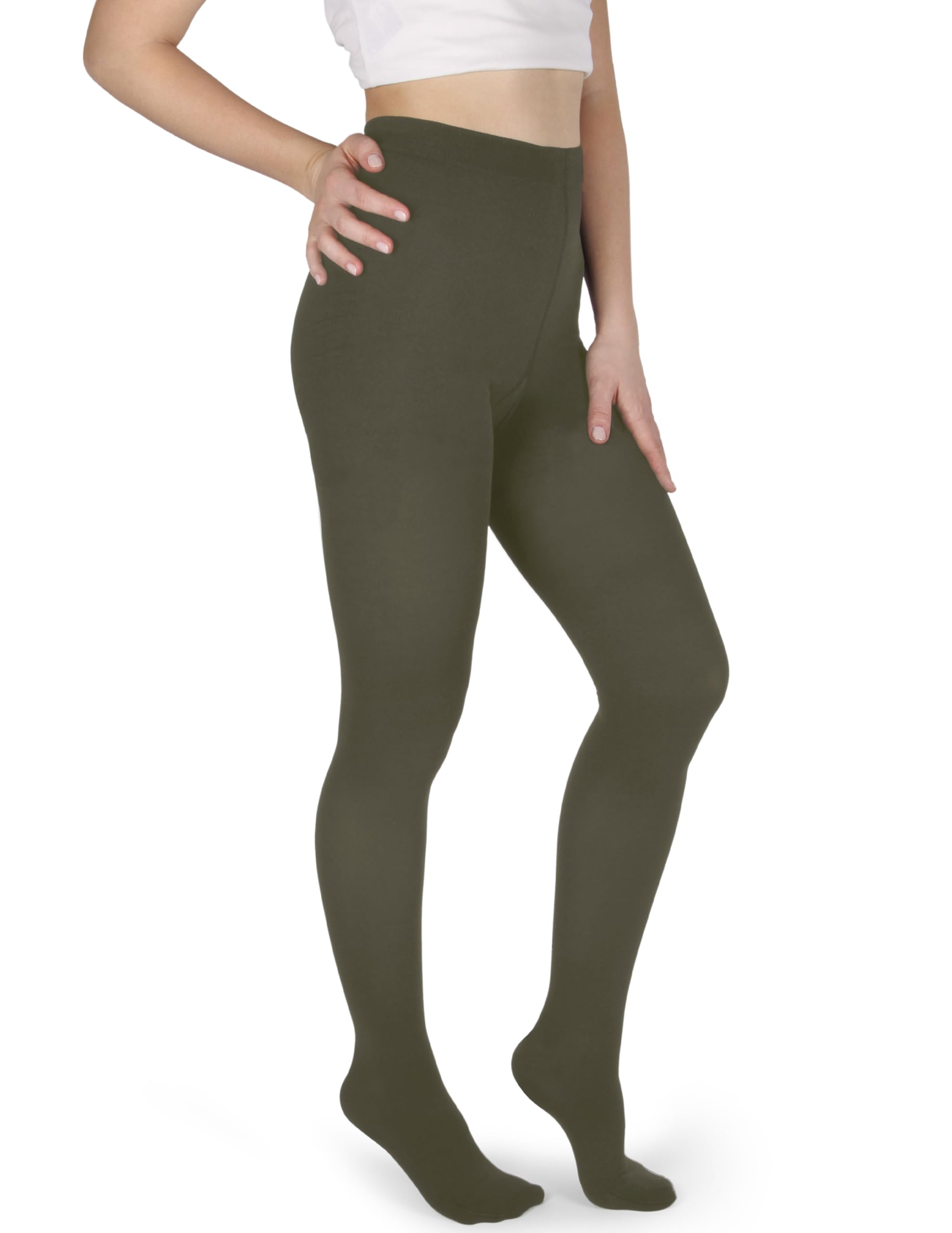 Sesto Senso Women's Green - Khaki Tights Microfiber 60 Den Opaque Colorful Clothing 60 Den, L