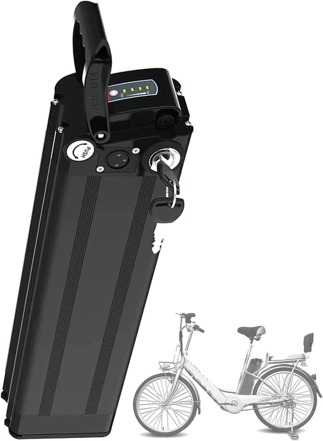 36V E-Bike Battery 36V 10Ah/13Ah/15Ah/20Ah Folding Electric Bike Removable Battery with Charger for Motors 250W/500W/750W City Commuter Ebike 36V 15Ah,2-pin
