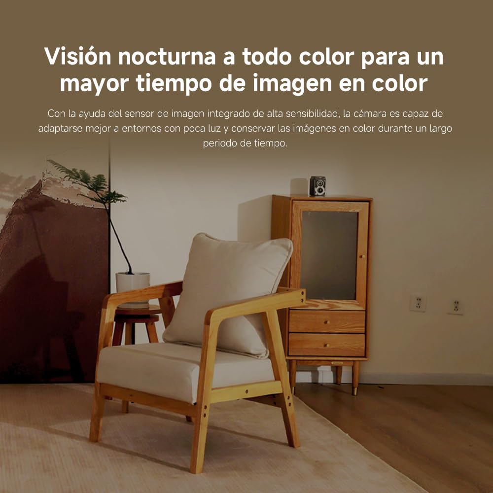 XIAOMI C500 Dual Camara Vigilancia WiFi Interior, Doble 4MP Barrera Virtual | Camara Vigilancia Detección De Personas/Mascotas, Visión Nocturna A Color Starlight, Audio Bidireccional, WiFi 6 2,4/5 GHz