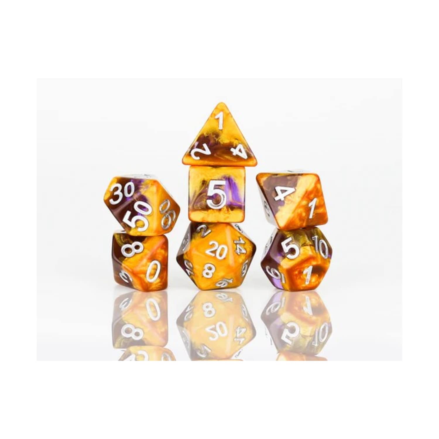 Sirius Dice Poli Set - Geode Ametista (7)